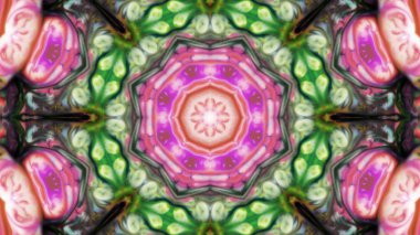 Soyut boya fırça mürekkep patlayabilir formanın düzgün kavramı simetrik desen süs dekoratif Kaleidoscope hareketi geometrik daire ve yıldız şekli