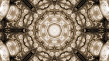 Soyut boya fırça mürekkep patlayabilir formanın düzgün kavramı simetrik desen süs dekoratif Kaleidoscope hareketi geometrik daire ve yıldız şekli