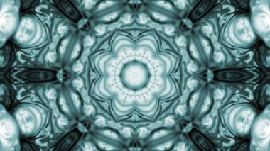 Soyut boya fırça mürekkep patlayabilir formanın düzgün kavramı simetrik desen süs dekoratif Kaleidoscope hareketi geometrik daire ve yıldız şekli