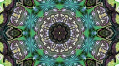 Soyut boya fırça mürekkep patlayabilir formanın düzgün kavramı simetrik desen süs dekoratif Kaleidoscope hareketi geometrik daire ve yıldız şekli