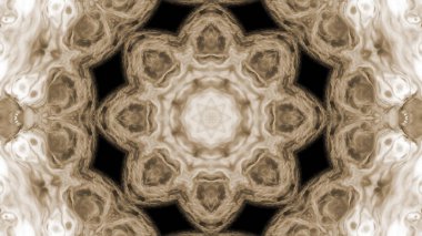 Soyut boya fırça mürekkep patlayabilir formanın düzgün kavramı simetrik desen süs dekoratif Kaleidoscope hareketi geometrik daire ve yıldız şekli