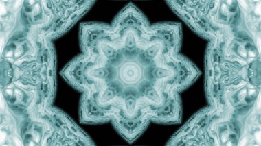 Soyut boya fırça mürekkep patlayabilir formanın düzgün kavramı simetrik desen süs dekoratif Kaleidoscope hareketi geometrik daire ve yıldız şekli