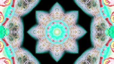 Soyut boya fırça mürekkep patlayabilir formanın düzgün kavramı simetrik desen süs dekoratif Kaleidoscope hareketi geometrik daire ve yıldız şekli