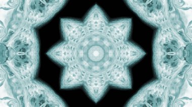 Soyut boya fırça mürekkep patlayabilir formanın düzgün kavramı simetrik desen süs dekoratif Kaleidoscope hareketi geometrik daire ve yıldız şekli