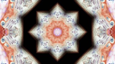 Soyut boya fırça mürekkep patlayabilir formanın düzgün kavramı simetrik desen süs dekoratif Kaleidoscope hareketi geometrik daire ve yıldız şekli