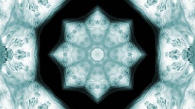 Soyut boya fırça mürekkep patlayabilir formanın düzgün kavramı simetrik desen süs dekoratif Kaleidoscope hareketi geometrik daire ve yıldız şekli