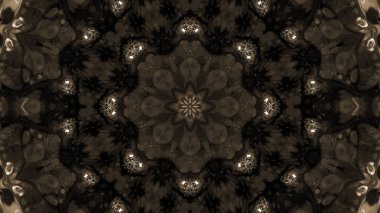 Soyut boya fırça mürekkep patlayabilir formanın düzgün kavramı simetrik desen süs dekoratif Kaleidoscope hareketi geometrik daire ve yıldız şekli