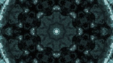 Soyut boya fırça mürekkep patlayabilir formanın düzgün kavramı simetrik desen süs dekoratif Kaleidoscope hareketi geometrik daire ve yıldız şekli