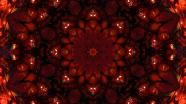 Soyut boya fırça mürekkep patlayabilir formanın düzgün kavramı simetrik desen süs dekoratif Kaleidoscope hareketi geometrik daire ve yıldız şekli