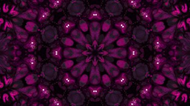 Soyut boya fırça mürekkep patlayabilir formanın düzgün kavramı simetrik desen süs dekoratif Kaleidoscope hareketi geometrik daire ve yıldız şekli