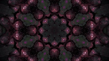 Soyut boya fırça mürekkep patlayabilir formanın düzgün kavramı simetrik desen süs dekoratif Kaleidoscope hareketi geometrik daire ve yıldız şekli