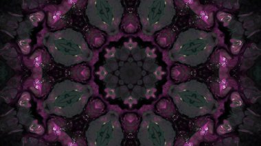 Soyut boya fırça mürekkep patlayabilir formanın düzgün kavramı simetrik desen süs dekoratif Kaleidoscope hareketi geometrik daire ve yıldız şekli