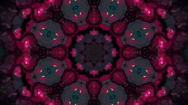 Soyut boya fırça mürekkep patlayabilir formanın düzgün kavramı simetrik desen süs dekoratif Kaleidoscope hareketi geometrik daire ve yıldız şekli