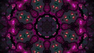 Soyut boya fırça mürekkep patlayabilir formanın düzgün kavramı simetrik desen süs dekoratif Kaleidoscope hareketi geometrik daire ve yıldız şekli