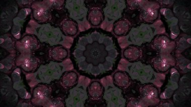 Soyut boya fırça mürekkep patlayabilir formanın düzgün kavramı simetrik desen süs dekoratif Kaleidoscope hareketi geometrik daire ve yıldız şekli