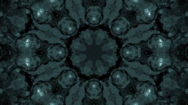 Soyut boya fırça mürekkep patlayabilir formanın düzgün kavramı simetrik desen süs dekoratif Kaleidoscope hareketi geometrik daire ve yıldız şekli