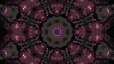 Soyut boya fırça mürekkep patlayabilir formanın düzgün kavramı simetrik desen süs dekoratif Kaleidoscope hareketi geometrik daire ve yıldız şekli