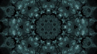 Soyut boya fırça mürekkep patlayabilir formanın düzgün kavramı simetrik desen süs dekoratif Kaleidoscope hareketi geometrik daire ve yıldız şekli