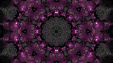 Soyut boya fırça mürekkep patlayabilir formanın düzgün kavramı simetrik desen süs dekoratif Kaleidoscope hareketi geometrik daire ve yıldız şekli