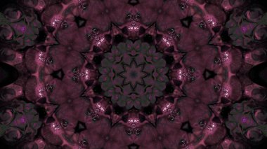 Soyut boya fırça mürekkep patlayabilir formanın düzgün kavramı simetrik desen süs dekoratif Kaleidoscope hareketi geometrik daire ve yıldız şekli