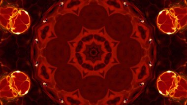 Soyut boya fırça mürekkep patlayabilir formanın düzgün kavramı simetrik desen süs dekoratif Kaleidoscope hareketi geometrik daire ve yıldız şekli