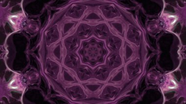 Soyut boya fırça mürekkep patlayabilir formanın düzgün kavramı simetrik desen süs dekoratif Kaleidoscope hareketi geometrik daire ve yıldız şekli