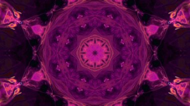 Soyut boya fırça mürekkep patlayabilir formanın düzgün kavramı simetrik desen süs dekoratif Kaleidoscope hareketi geometrik daire ve yıldız şekli