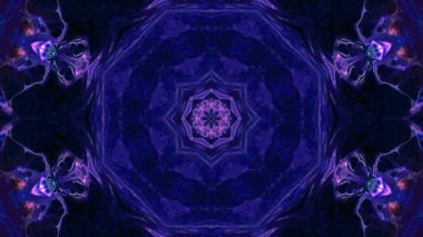 Soyut boya fırça mürekkep patlayabilir formanın düzgün kavramı simetrik desen süs dekoratif Kaleidoscope hareketi geometrik daire ve yıldız şekli