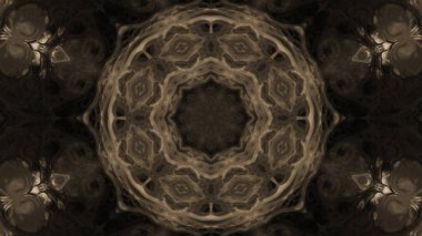 Soyut boya fırça mürekkep patlayabilir formanın düzgün kavramı simetrik desen süs dekoratif Kaleidoscope hareketi geometrik daire ve yıldız şekli