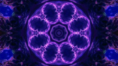 Soyut boya fırça mürekkep patlayabilir formanın düzgün kavramı simetrik desen süs dekoratif Kaleidoscope hareketi geometrik daire ve yıldız şekli