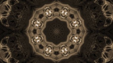 Soyut boya fırça mürekkep patlayabilir formanın düzgün kavramı simetrik desen süs dekoratif Kaleidoscope hareketi geometrik daire ve yıldız şekli