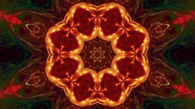 Soyut boya fırça mürekkep patlayabilir formanın düzgün kavramı simetrik desen süs dekoratif Kaleidoscope hareketi geometrik daire ve yıldız şekli