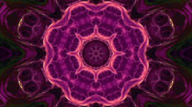 Soyut boya fırça mürekkep patlayabilir formanın düzgün kavramı simetrik desen süs dekoratif Kaleidoscope hareketi geometrik daire ve yıldız şekli