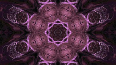 Soyut boya fırça mürekkep patlayabilir formanın düzgün kavramı simetrik desen süs dekoratif Kaleidoscope hareketi geometrik daire ve yıldız şekli