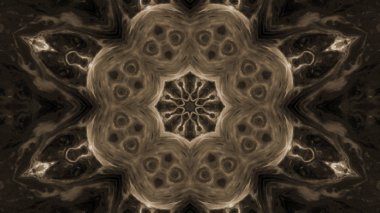 Soyut boya fırça mürekkep patlayabilir formanın düzgün kavramı simetrik desen süs dekoratif Kaleidoscope hareketi geometrik daire ve yıldız şekli