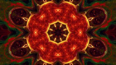 Soyut boya fırça mürekkep patlayabilir formanın düzgün kavramı simetrik desen süs dekoratif Kaleidoscope hareketi geometrik daire ve yıldız şekli