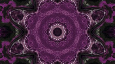 Soyut boya fırça mürekkep patlayabilir formanın düzgün kavramı simetrik desen süs dekoratif Kaleidoscope hareketi geometrik daire ve yıldız şekli