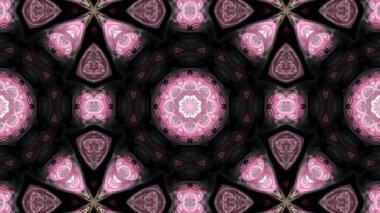 Soyut boya fırça mürekkep patlayabilir formanın düzgün kavramı simetrik desen süs dekoratif Kaleidoscope hareketi geometrik daire ve yıldız şekli