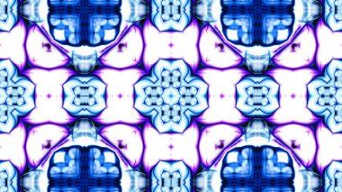 Soyut boya fırça mürekkep patlayabilir formanın düzgün kavramı simetrik desen süs dekoratif Kaleidoscope hareketi geometrik daire ve yıldız şekli