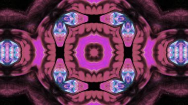 Soyut boya fırça mürekkep patlayabilir formanın düzgün kavramı simetrik desen süs dekoratif Kaleidoscope hareketi geometrik daire ve yıldız şekli