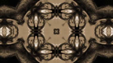 Soyut boya fırça mürekkep patlayabilir formanın düzgün kavramı simetrik desen süs dekoratif Kaleidoscope hareketi geometrik daire ve yıldız şekli