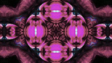 Soyut boya fırça mürekkep patlayabilir formanın düzgün kavramı simetrik desen süs dekoratif Kaleidoscope hareketi geometrik daire ve yıldız şekli