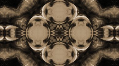 Soyut boya fırça mürekkep patlayabilir formanın düzgün kavramı simetrik desen süs dekoratif Kaleidoscope hareketi geometrik daire ve yıldız şekli