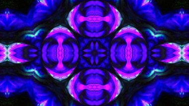 Soyut boya fırça mürekkep patlayabilir formanın düzgün kavramı simetrik desen süs dekoratif Kaleidoscope hareketi geometrik daire ve yıldız şekli