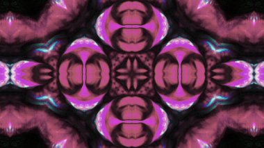 Soyut boya fırça mürekkep patlayabilir formanın düzgün kavramı simetrik desen süs dekoratif Kaleidoscope hareketi geometrik daire ve yıldız şekli