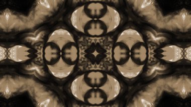 Soyut boya fırça mürekkep patlayabilir formanın düzgün kavramı simetrik desen süs dekoratif Kaleidoscope hareketi geometrik daire ve yıldız şekli