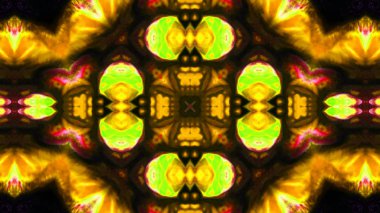 Soyut boya fırça mürekkep patlayabilir formanın düzgün kavramı simetrik desen süs dekoratif Kaleidoscope hareketi geometrik daire ve yıldız şekli