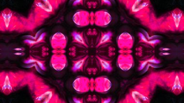 Soyut boya fırça mürekkep patlayabilir formanın düzgün kavramı simetrik desen süs dekoratif Kaleidoscope hareketi geometrik daire ve yıldız şekli