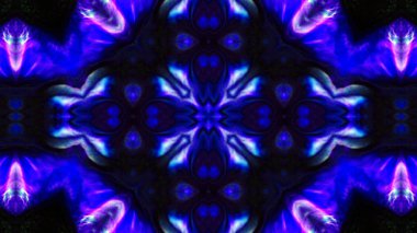 Soyut boya fırça mürekkep patlayabilir formanın düzgün kavramı simetrik desen süs dekoratif Kaleidoscope hareketi geometrik daire ve yıldız şekli