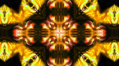 Soyut boya fırça mürekkep patlayabilir formanın düzgün kavramı simetrik desen süs dekoratif Kaleidoscope hareketi geometrik daire ve yıldız şekli